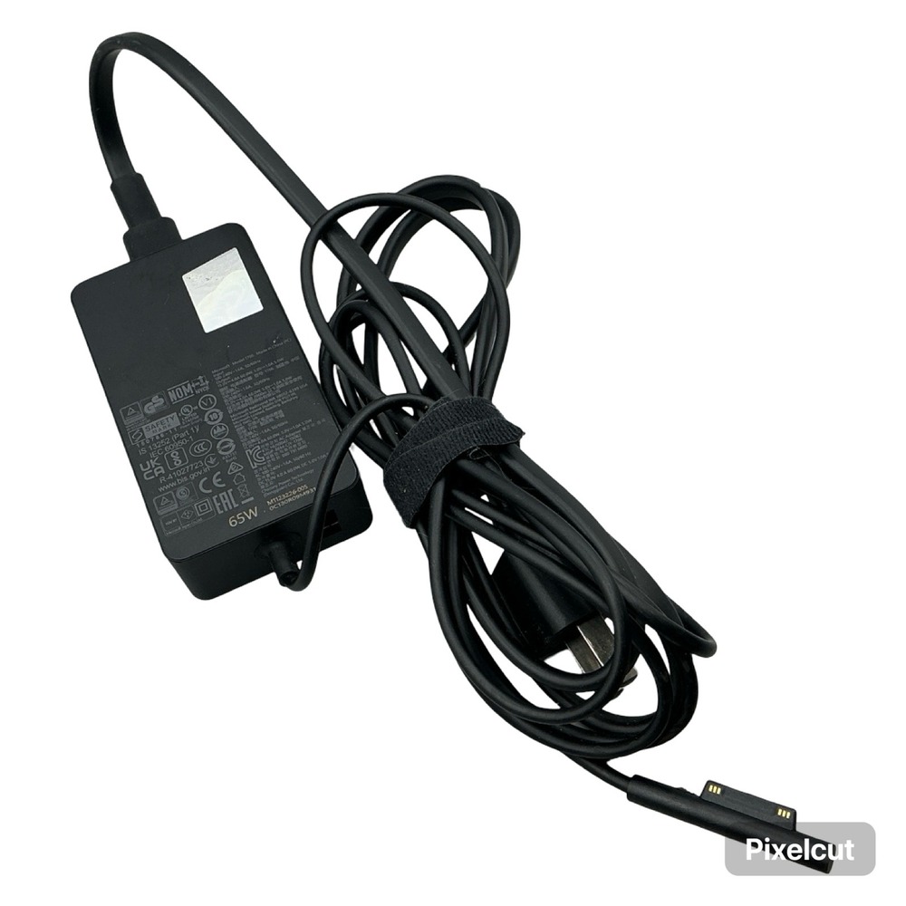 Microsoft Surface 65W Power Supply Adapter Model 1706 Black Charger 15V 4A